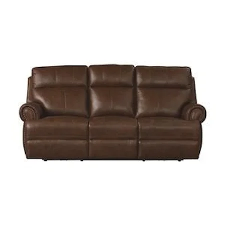 Leather Power Zero Gravity Reclining Sofa w/ Power Tilt Headrest & Adjustable Lumbar Support